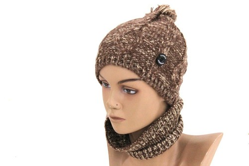Set sciarpa cappello pon - set,
